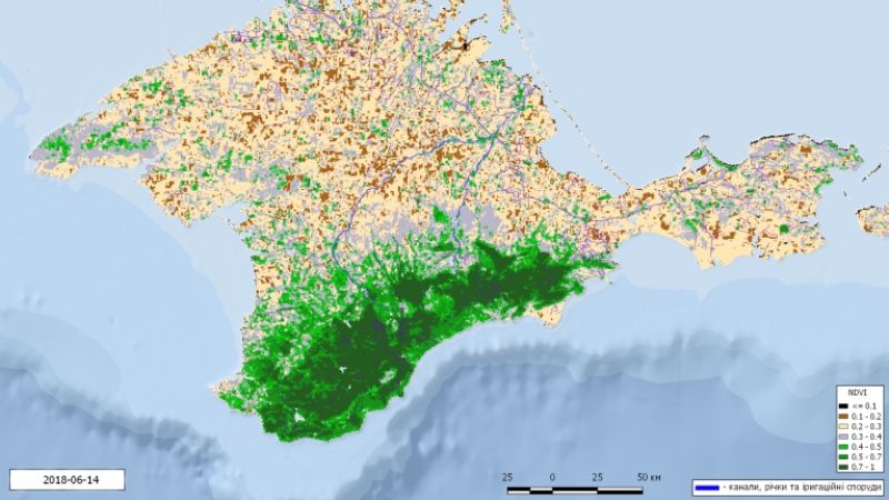 Космічні знімки підтвердили — Крим перетворюється на пустелю