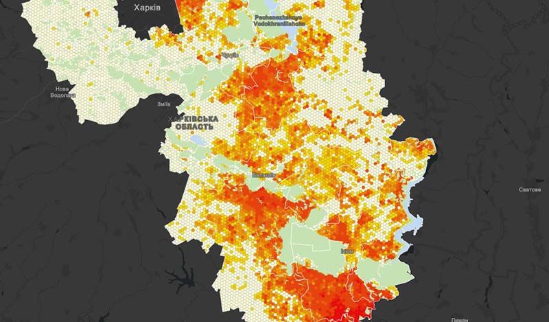 Вирви від бомб на Харківщині